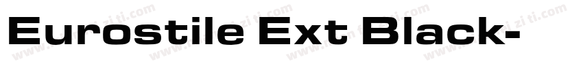 Eurostile Ext Black字体转换